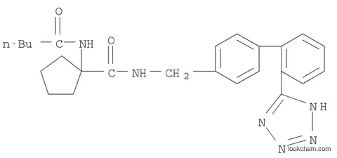 Molecular Structure of 748812-53-5 (IRBESARTAN RELATED COMPOUND A (25 MG) (1-PENTANOYLAMINO-CYCLOPENTANECARBOXYLIC ACID [2'-(1H-TETRAZOL-5-YL)-BIPHENYL-4-YLMETHYL]-AMIDE))